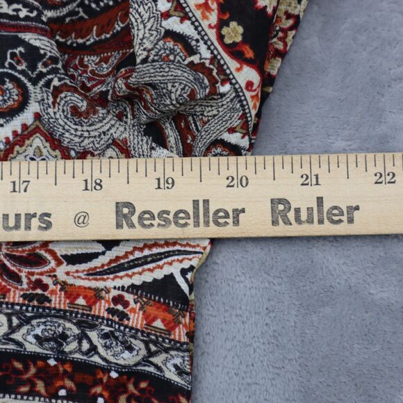 Unity World Wear Shirt Womens M Multicolor V Neck Quarter Sleeve Pleated Front - Picture 4 of 16